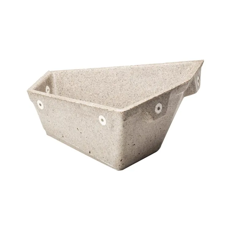 Slant polymer concrete trough for birth cage, right  16201602 AGRALV