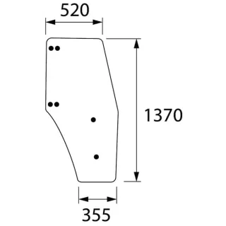 Durvju stikls 205810030050N AGRALV