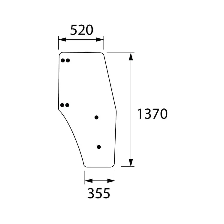 Durvju stikls 205810030050N AGRALV