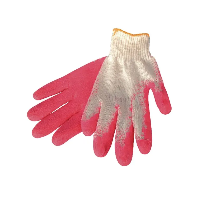 Gloves pink-white cotton size 9-9.5-10/L/XL  1950110510 AGRALV