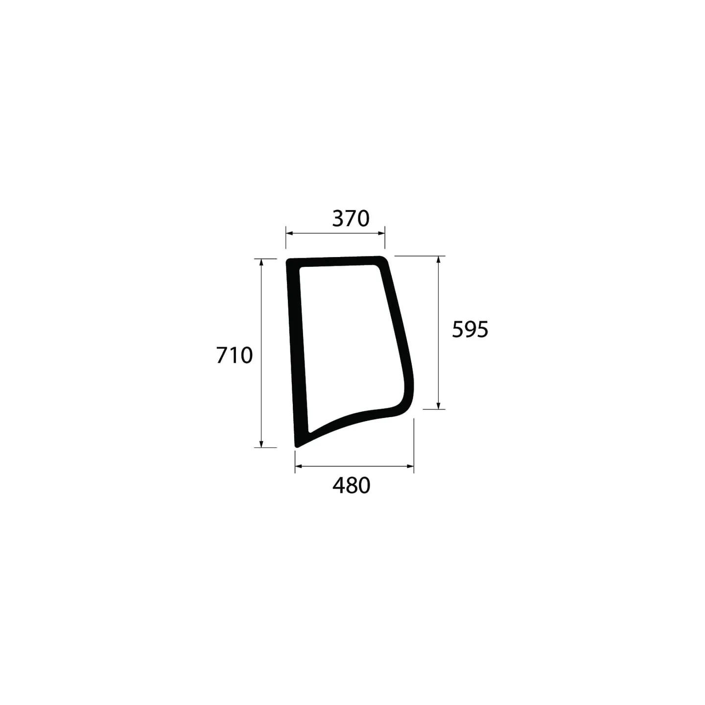 Side window  222812010650N AGRALV