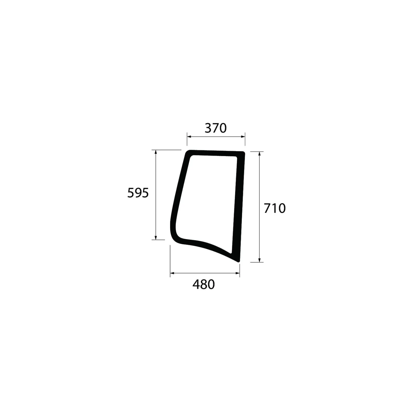 Side window  222812010660N AGRALV