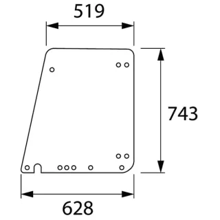 Durvju stikls 297810030032N AGRALV