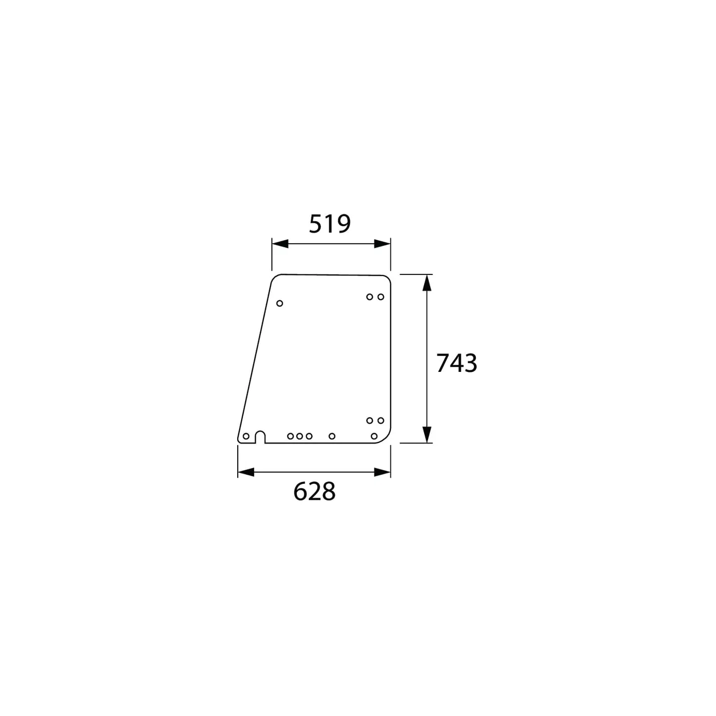 Door Glass  297810030032N AGRALV