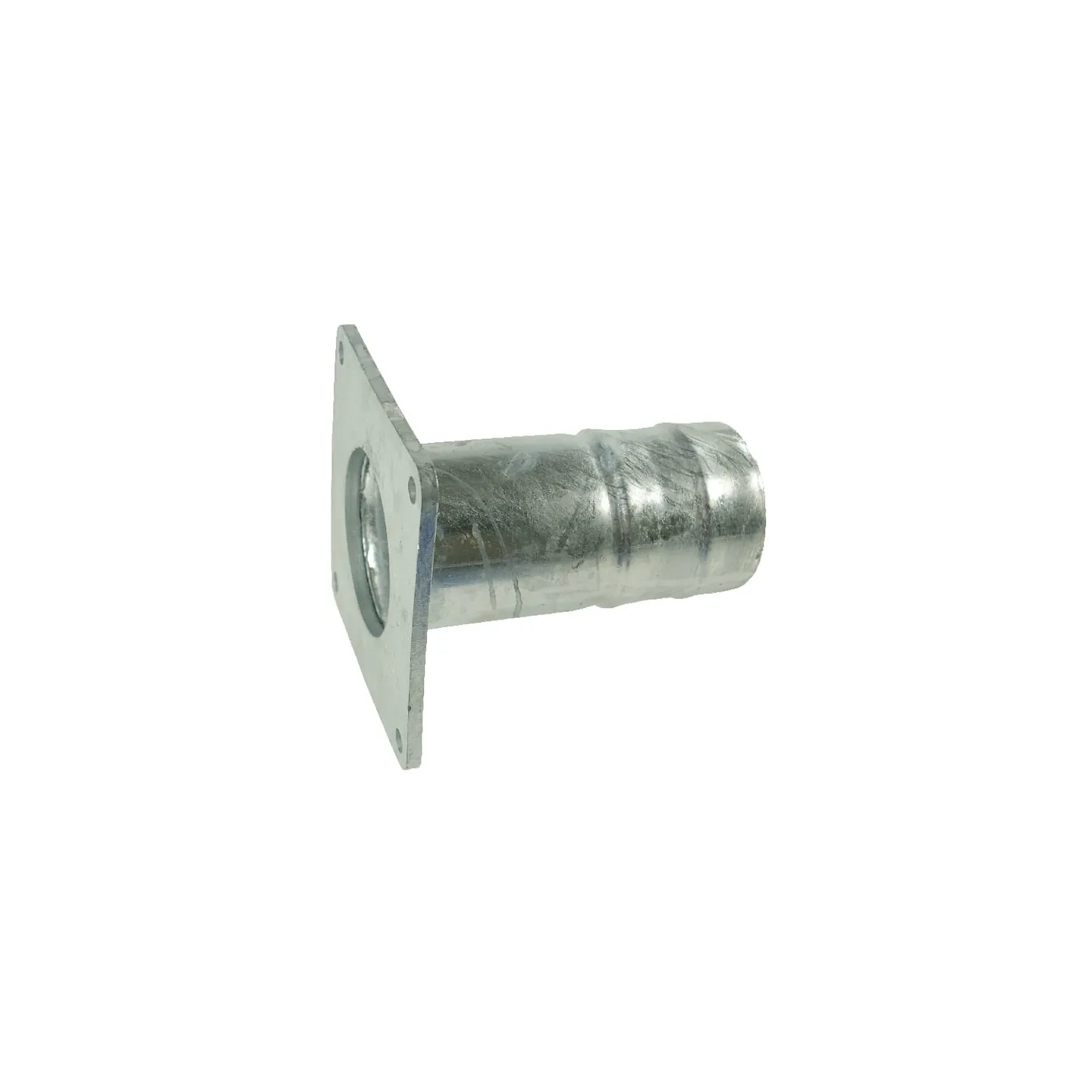 Square flange with 4 hose tail, galvanised  4304000Z AGRALV
