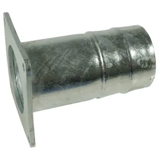 Square flange with 5 hose tail, galvanised  5304000Z AGRALV