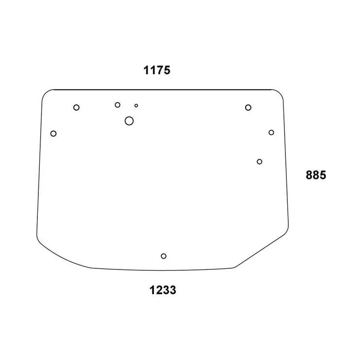 Rear window  737812050080N AGRALV 737812050080