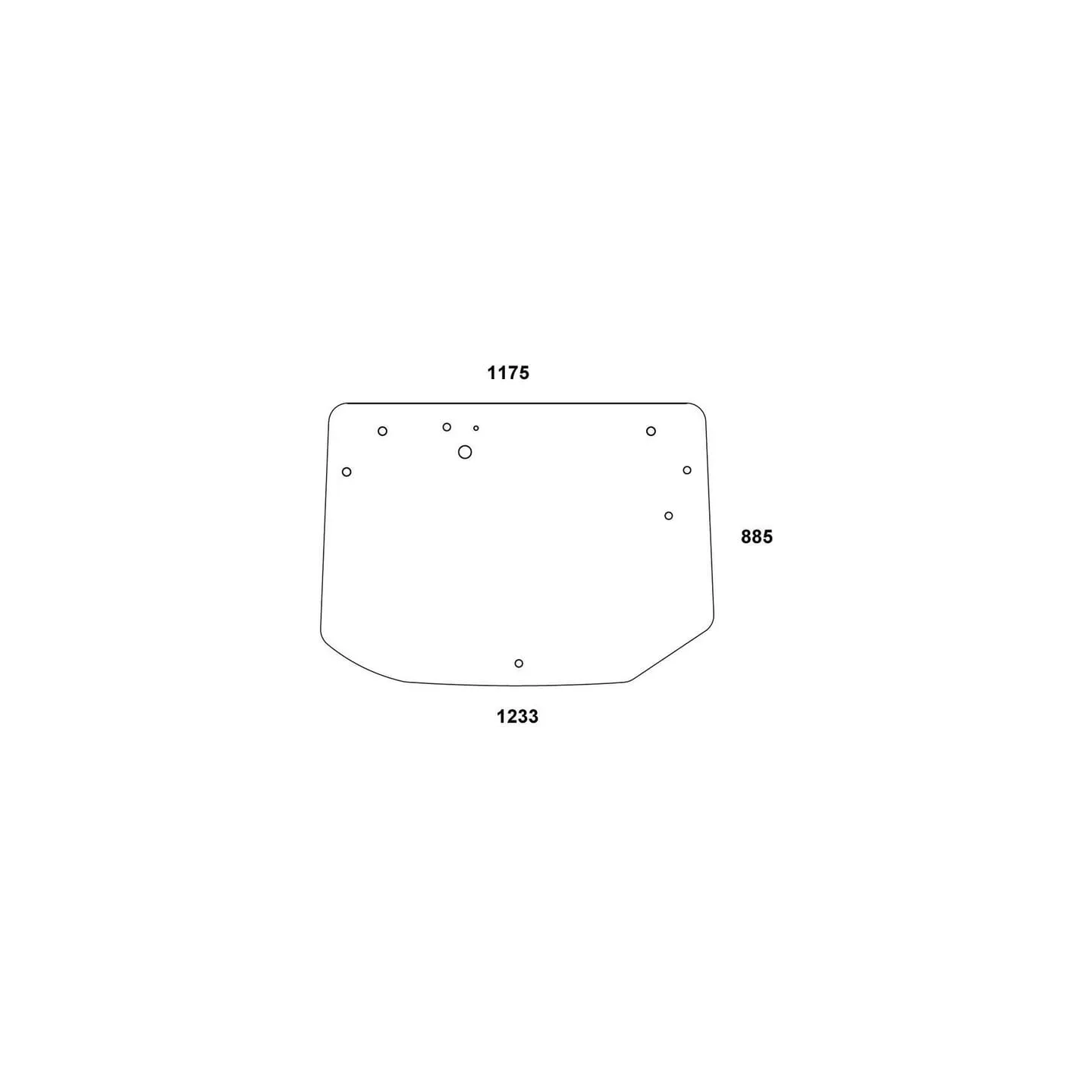 Rear window  737812050080N AGRALV 737812050080