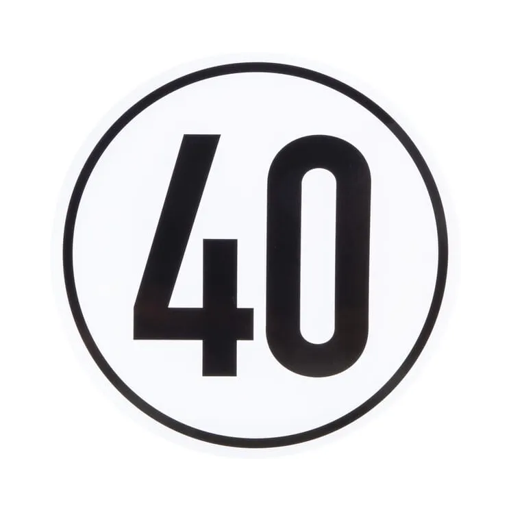 Sticker vehicle speed limit: 40km/h 200mm  BF40 AGRALV