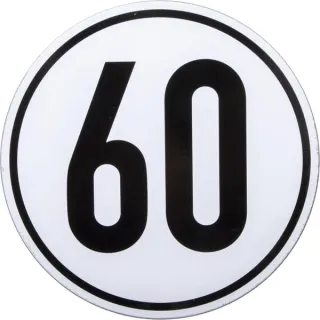 Vehicle speed sign metal  BL60 AGRALV