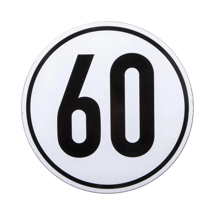 Vehicle speed sign metal  BL60 AGRALV