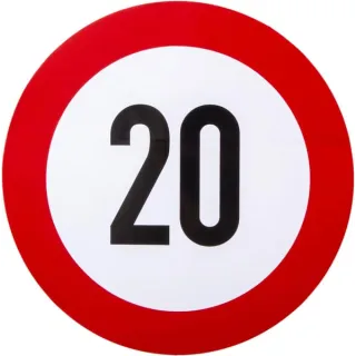 Sticker prohibition sign speed limit: 20km/h  BF20S AGRALV