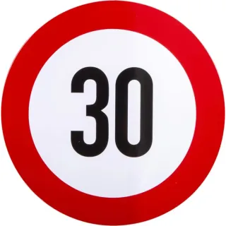 Uzlīmes aizlieguma zīmes ātruma ierobežojums: 30km/h BF30S AGRALV