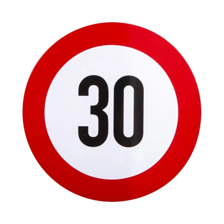 Uzlīmes aizlieguma zīmes ātruma ierobežojums: 30km/h BF30S AGRALV