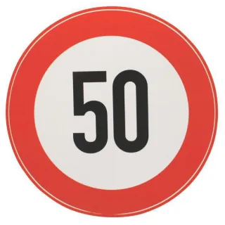 Sticker prohibition sign speed limit: 50km/h  BF50S AGRALV