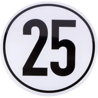 Sticker vehicle speed limit: 25km/h 200mm  BF25 AGRALV