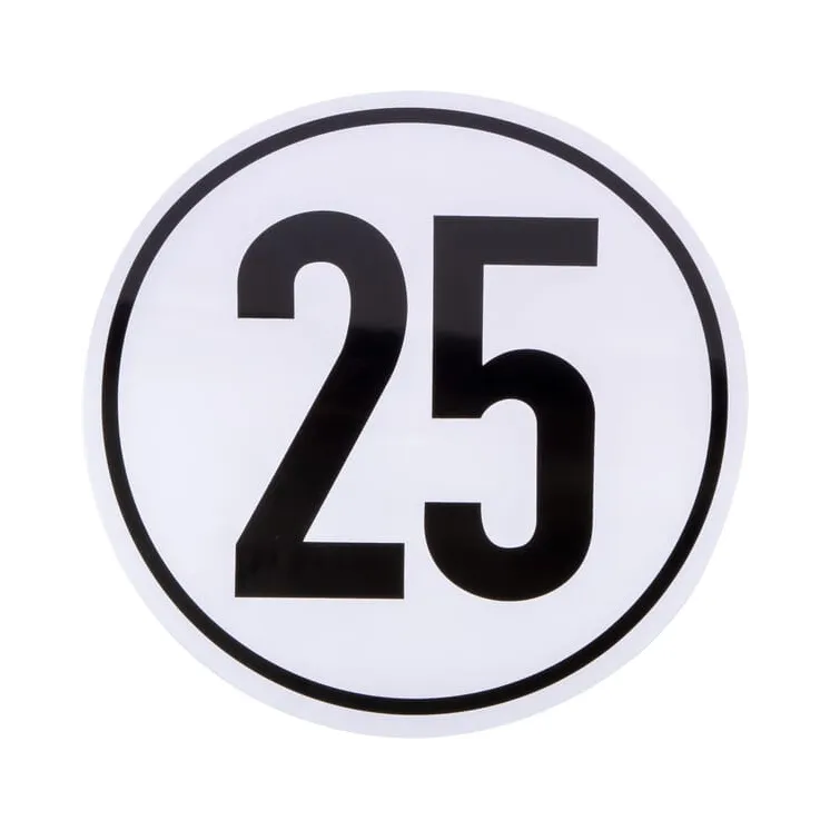 Sticker vehicle speed limit: 25km/h 200mm  BF25 AGRALV