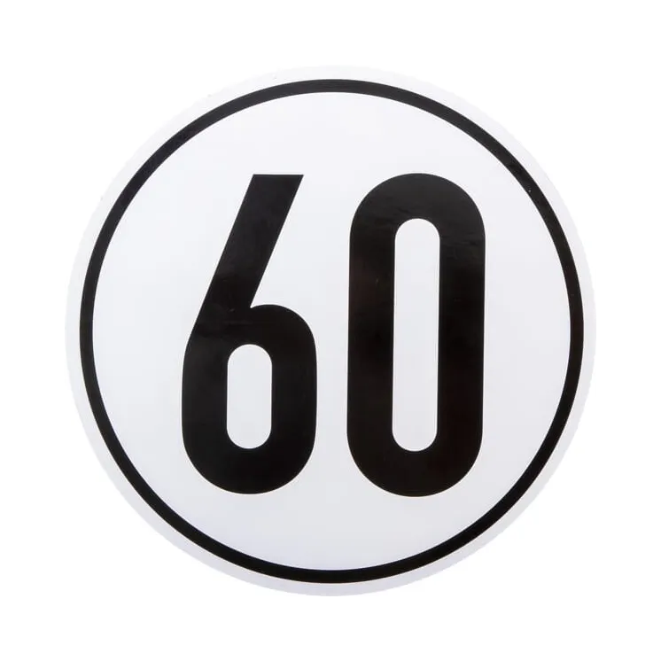 Sticker vehicle speed limit: 60km/h 200mm  BF60 AGRALV