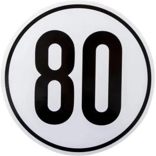 Sticker vehicle speed limit: 80km/h 200mm  BF80 AGRALV