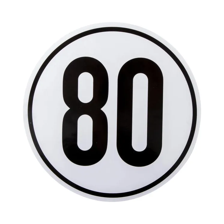 Uzlīmes transportlīdzekļa ātruma ierobežojums: 80km/h 200mm BF80 AGRALV