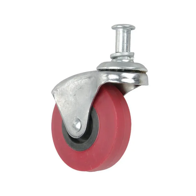 Caster wheel swivel, rubber wheel: 63, metal stem with circlip  BE25002 AGRALV