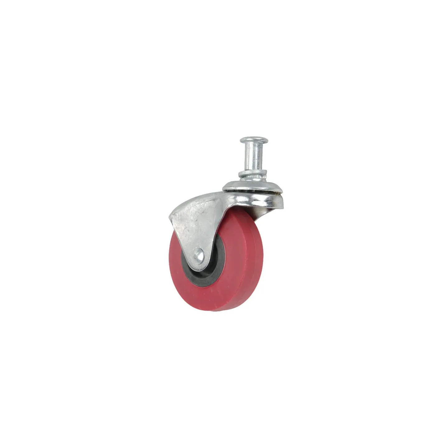 Caster wheel swivel, rubber wheel: 63, metal stem with circlip  BE25002 AGRALV