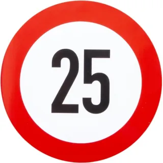 Sticker prohibition sign speed limit: 25km/h  BF25S AGRALV