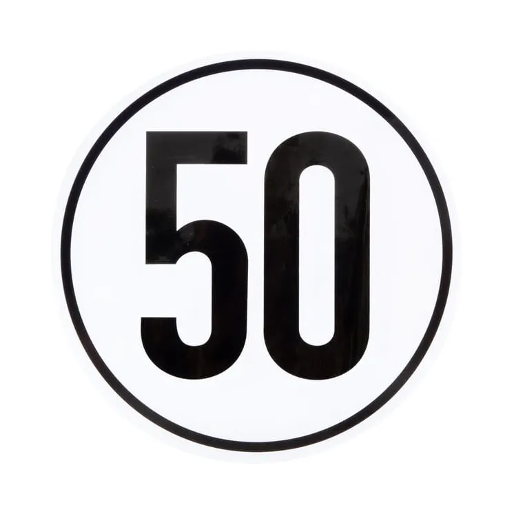 Uzlīmes transportlīdzekļa ātruma ierobežojums: 50km/h 200mm BF50 AGRALV