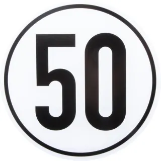 Vehicle speed sign metal  BL50 AGRALV