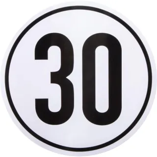 Sticker vehicle speed limit: 30km/h 200mm  BF30 AGRALV