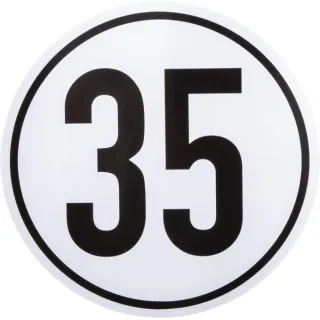 Sticker vehicle speed limit: 35km/h 200mm  BF35 AGRALV