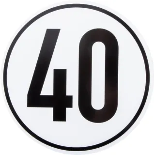Vehicle speed sign metal  BL40 AGRALV