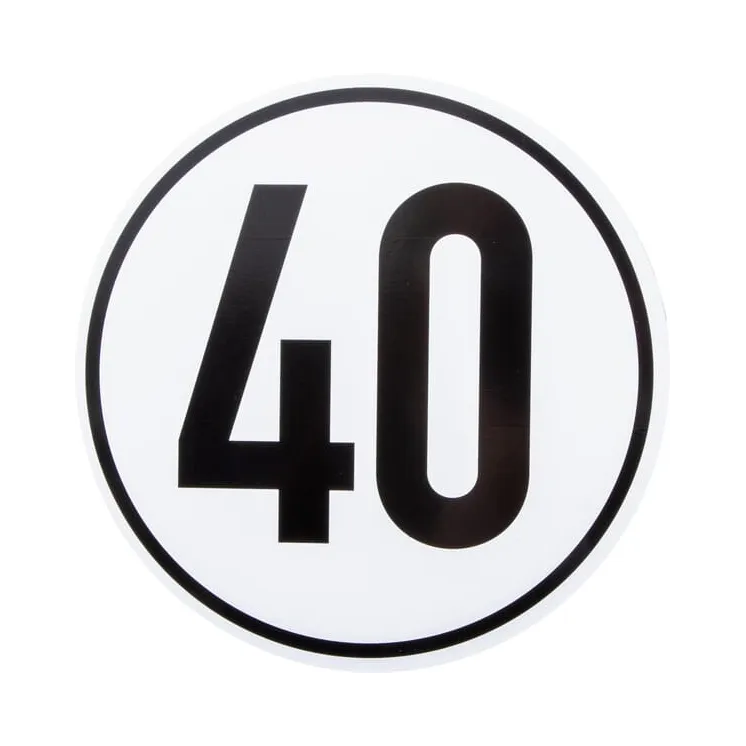 Vehicle speed sign metal  BL40 AGRALV