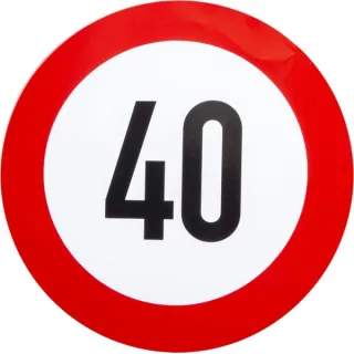 Sticker prohibition sign speed limit: 40km/h  BF40S AGRALV
