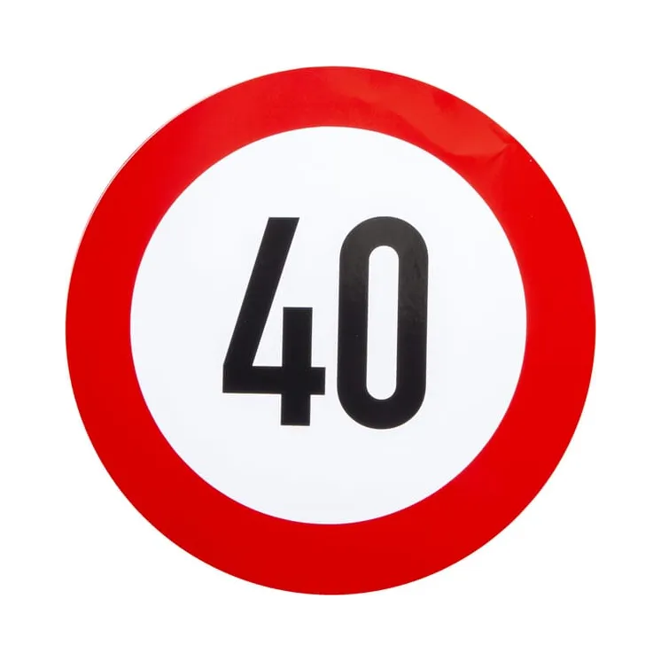 Sticker prohibition sign speed limit: 40km/h  BF40S AGRALV