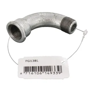 Bend 90Â° female/male zn. 3/8  FG138L AGRALV