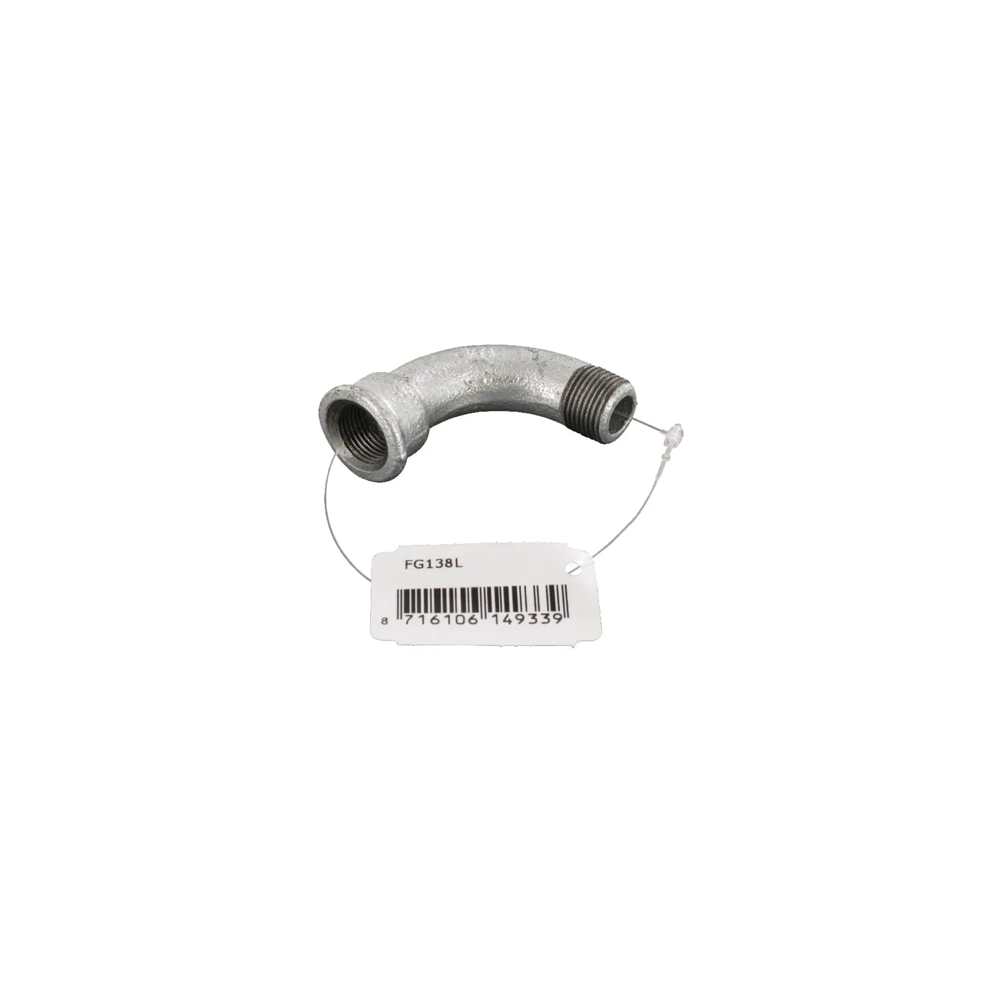 Bend 90Â° female/male zn. 3/8  FG138L AGRALV