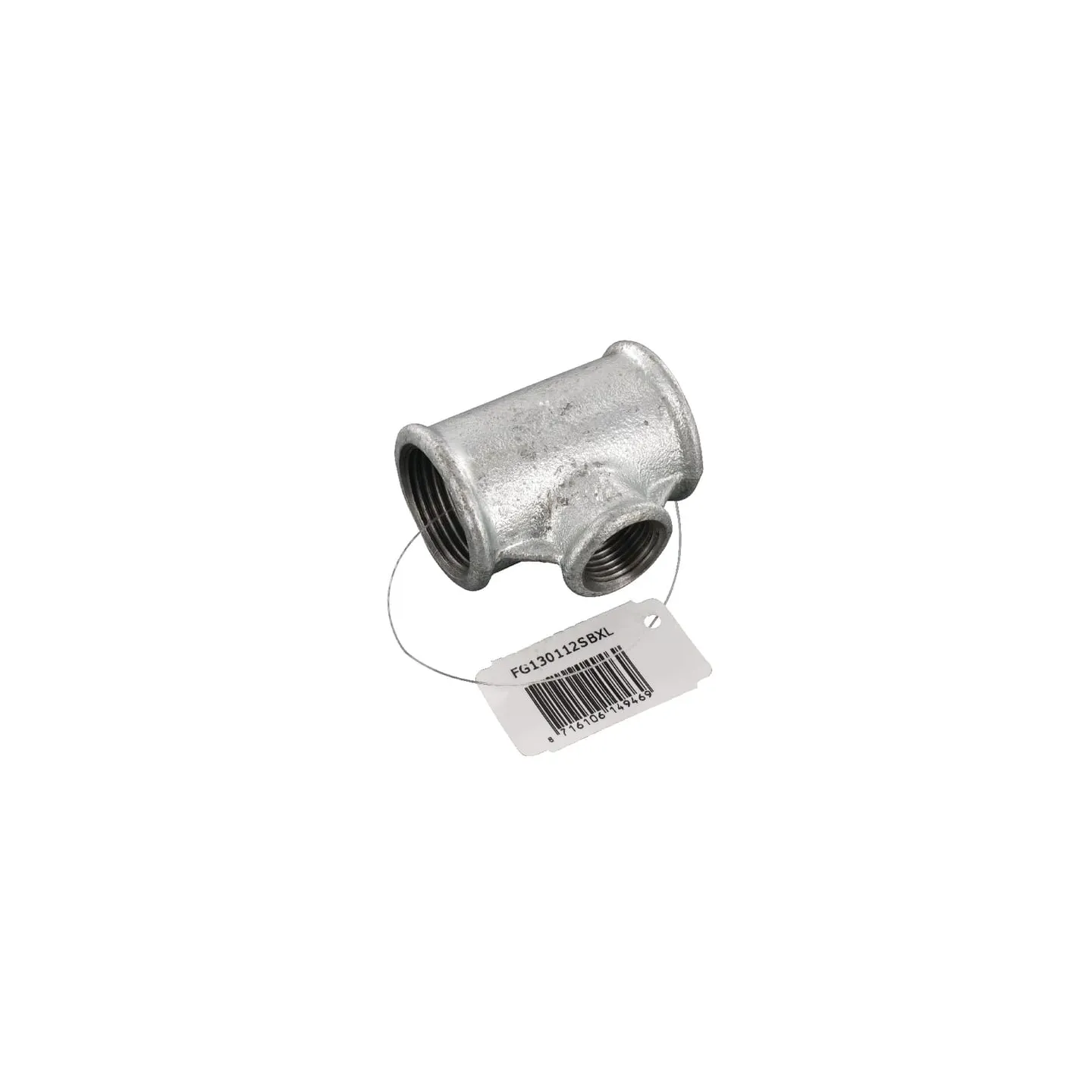 Tee zinc-plated 1x1/2  FG130112SBXL AGRALV