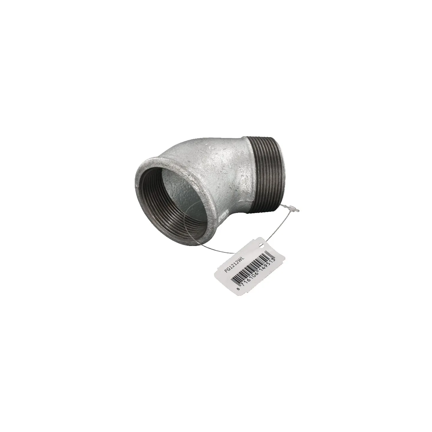 Elbow 45Â° female/male zn. 2  FG1212WL AGRALV