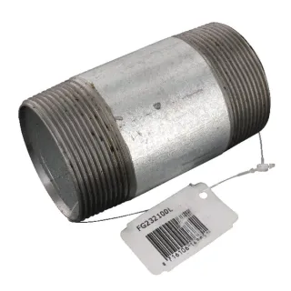 Caurules nipelis galv. 2x100mm FG232100L AGRALV