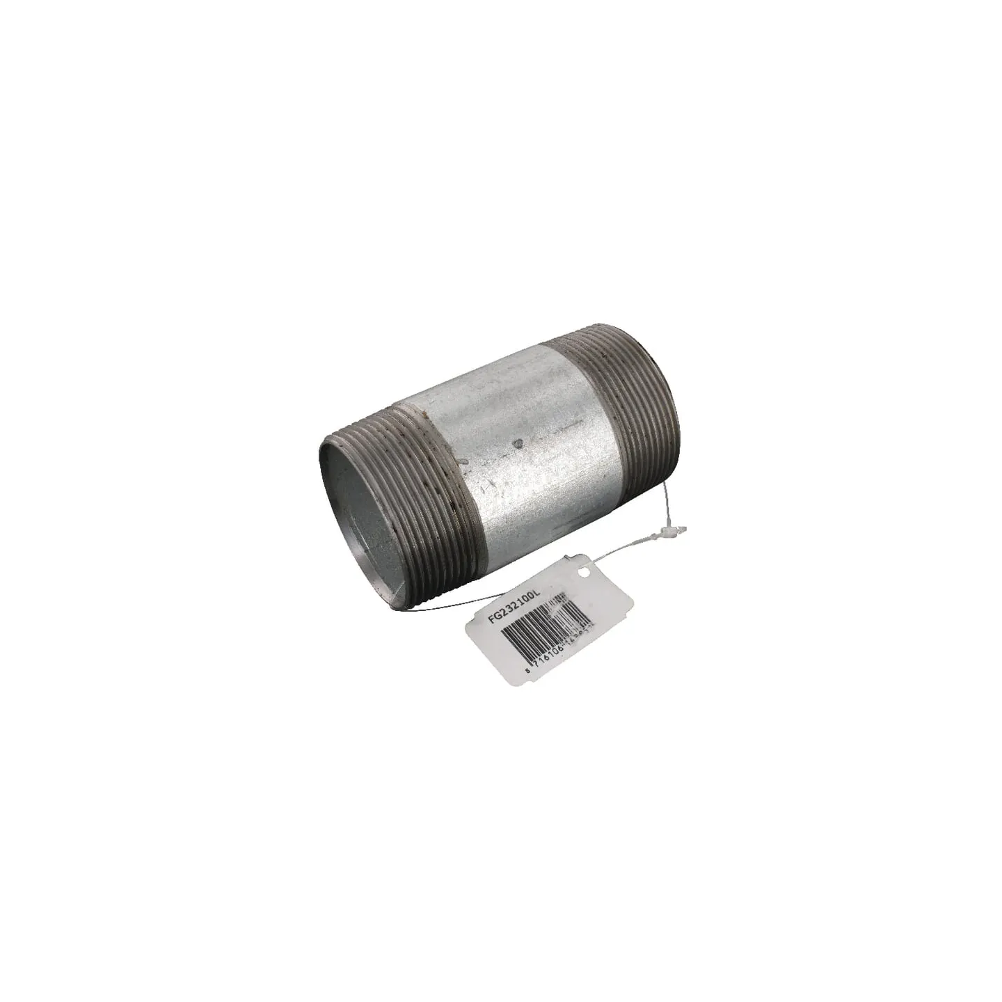 Caurules nipelis galv. 2x100mm FG232100L AGRALV