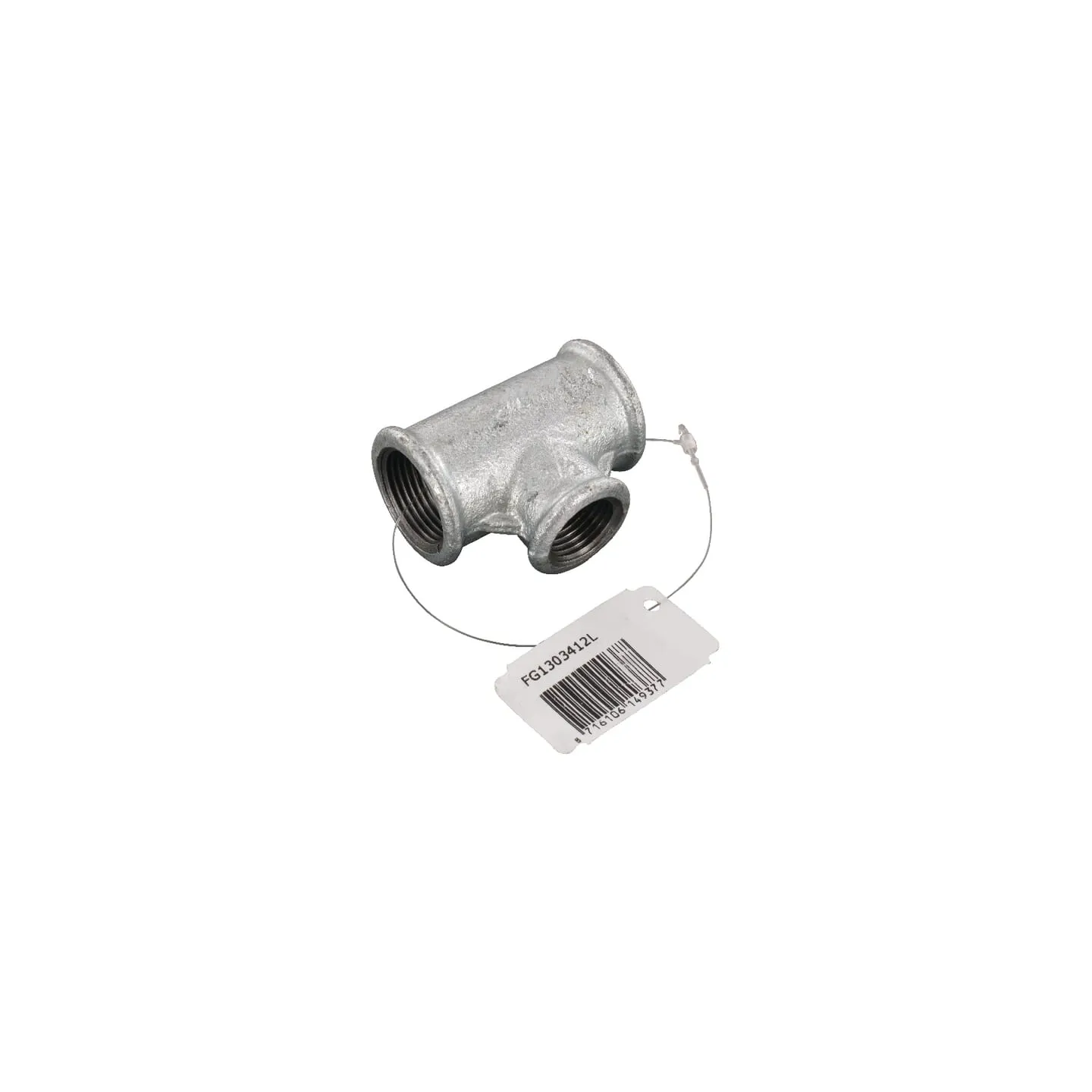 Tee zinc-plated 3/4x1/2  FG1303412L AGRALV