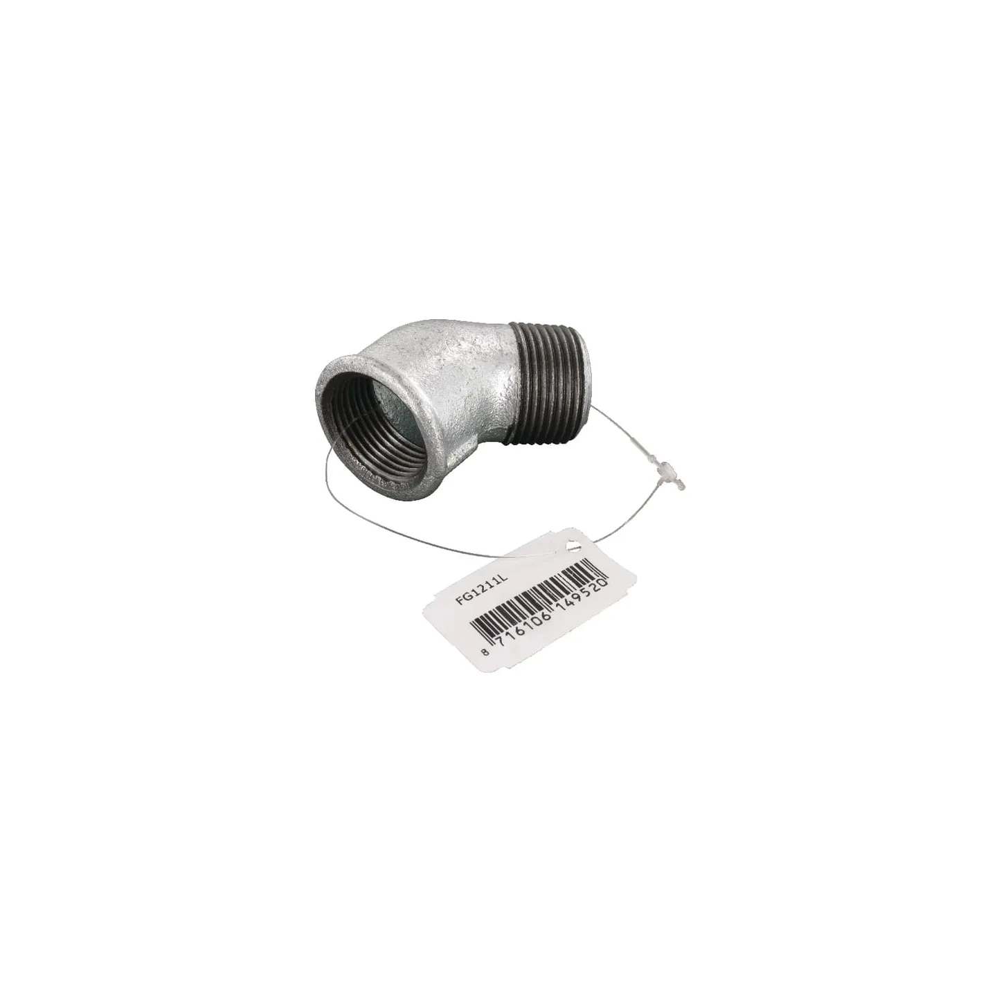 Elbow 45Â° female/male zn. 1  FG1211L AGRALV