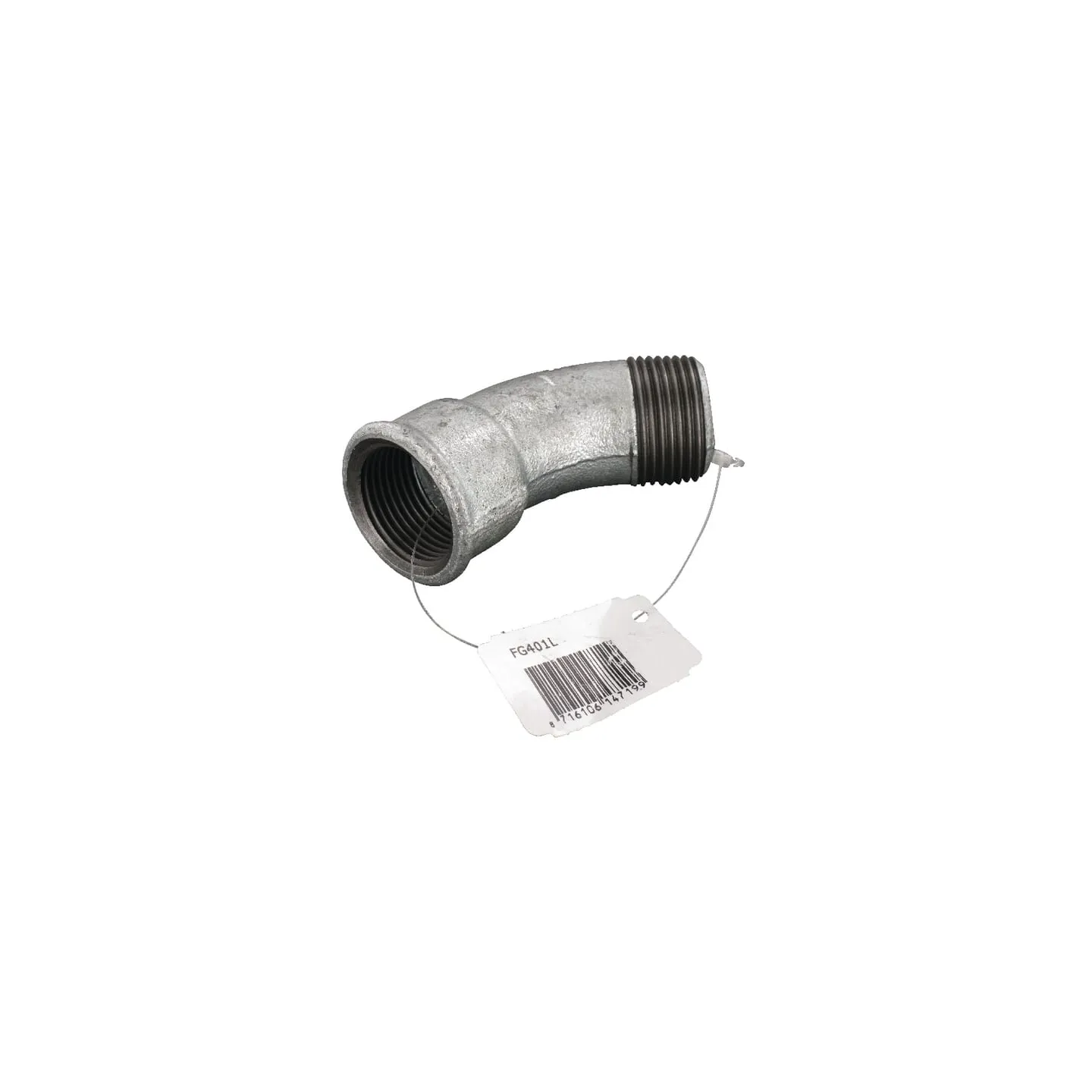 Bend 45Â° female/male zn. 1  FG401L AGRALV