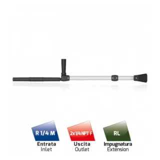 Dubultā lance 985 mm, nerūsējošais tērauds HD400300 AGRALV
