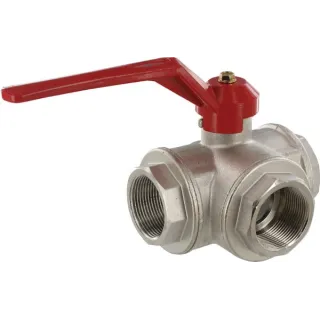 Ball valve T 11/2 IT/IT 3-way  KS3112T AGRALV