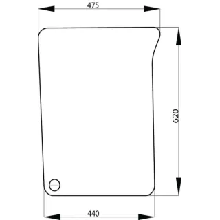 Bottom right front glass  L171332N AGRALV