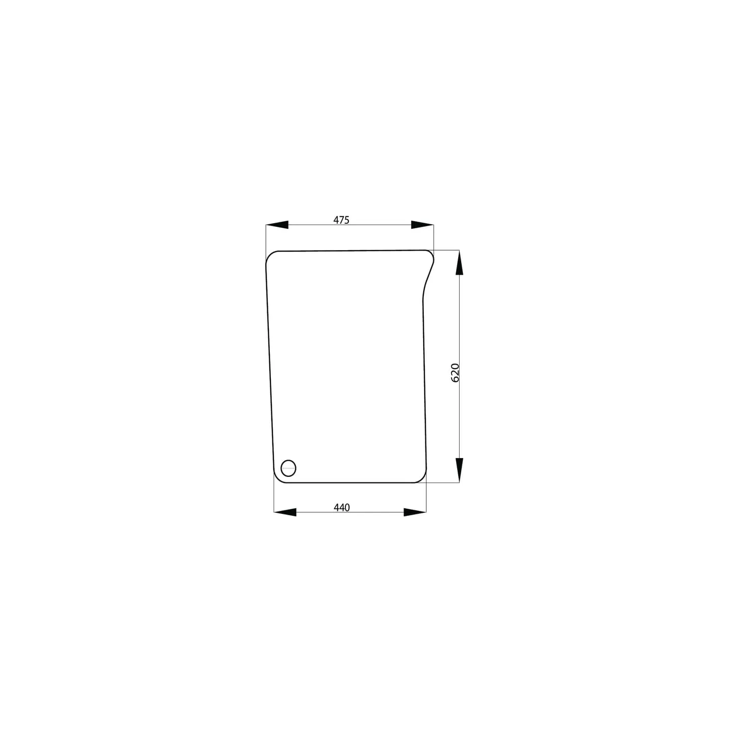 Bottom right front glass  L171332N AGRALV