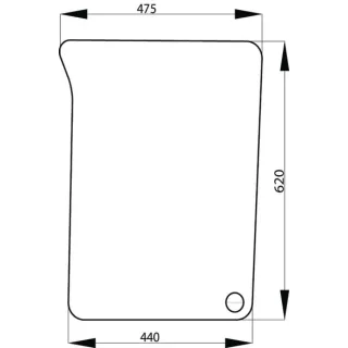 Bottom left front glass  L171331N AGRALV