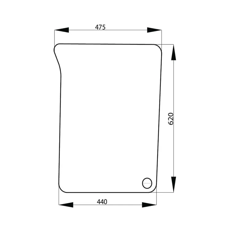 Bottom left front glass  L171331N AGRALV